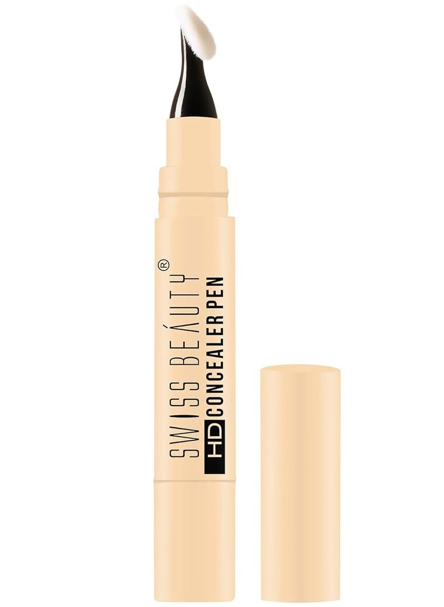 Swiss Beauty HD Concealer Pen Color Corrector for Natural Finish Shade Medium Beige 4ml