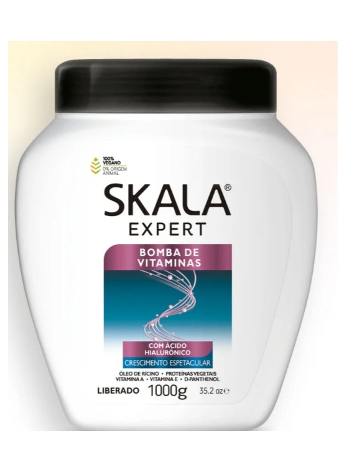 Expert Bomba de Vitaminas Hair Treatment Cream I Ideal for Weak and Dull Hair I Contains Hyaluronic Acid I 1000 grams