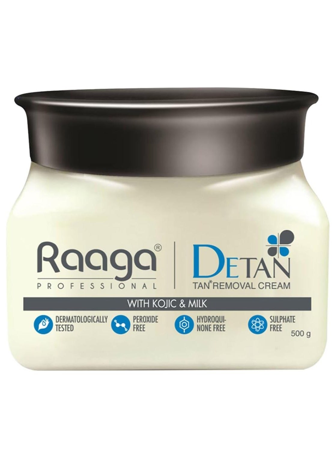 Raaga Professional De-Tan Pack | Tan Removal Cream with Kojic and Milk (500 gm)