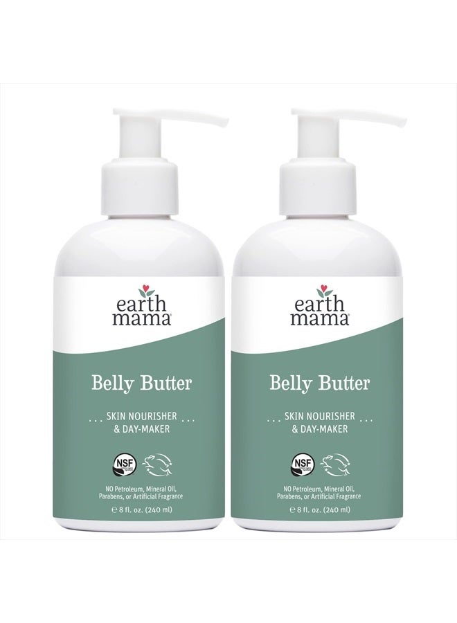 Belly Butter, Maternity Moisturizer for Dry Skin | Lotion for Pregnancy and Postpartum Recovery Self Care, Body Cream with Aloe, Fragrance Free, 8-Fluid Ounce (2-Pack)