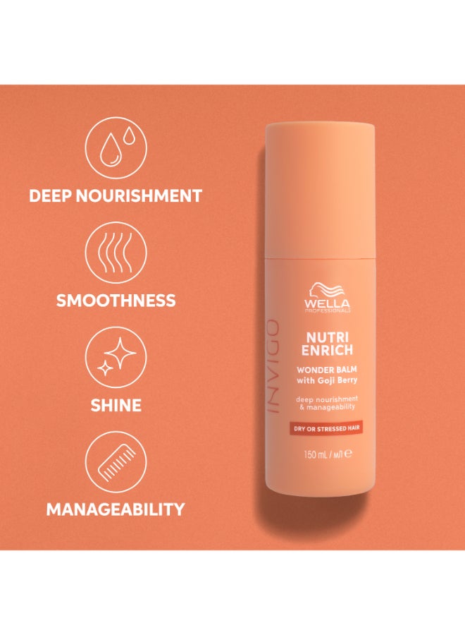 Invigo Nutri-Enrich Wonder Balm - Leave-In Cream For Smoothness, Manageability And Movement In Dry Hair (150 Ml) - image 3