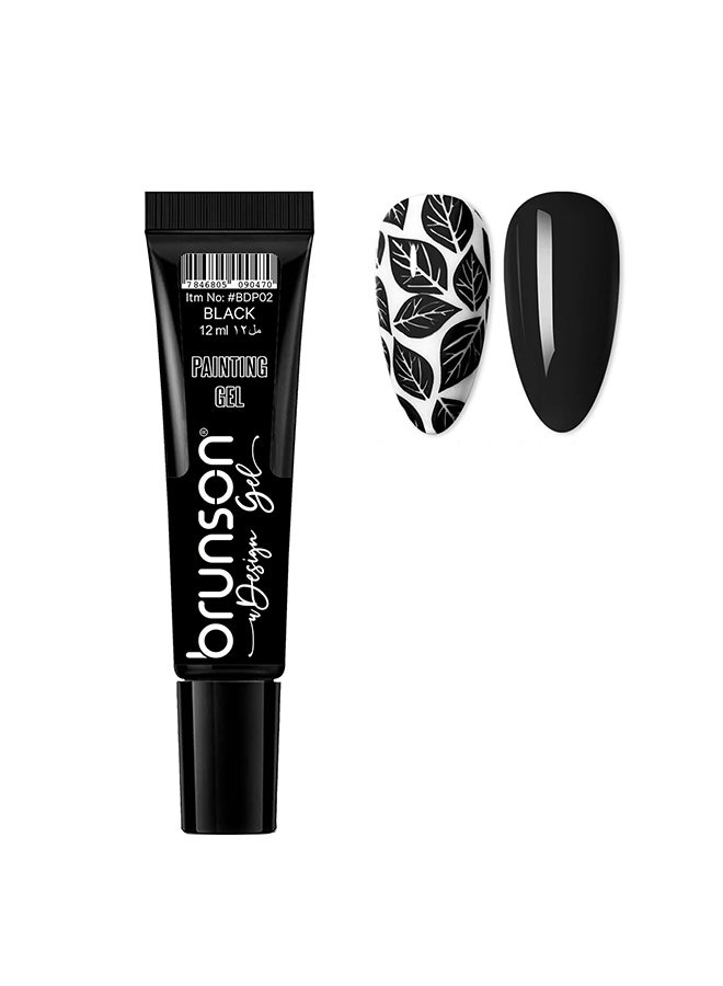 Gel Polish Nail Art Gel Liner - 1 pcs 12ml Classic Color Gel Art Paint for Nails Built Thin French Line Nail Art Brush in Gel Pens Soak off Manicure Salon Nails Art BDP02