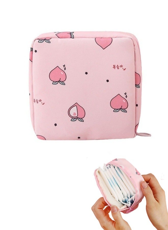 Sanitary Napkin Storage Bag Small Portable Menstrual Cup Nursing Pad Storage Pouch, Traveler Friendly Menstrual Period Bag, Mini Makeup Bag Coin Purse Wallets with Zipper for Women Teen Girls