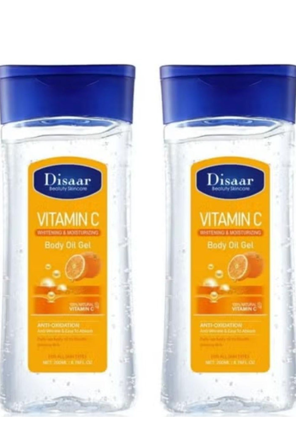 Vitamin C Skin Moisturizing Body Oil Gel Whitening Body Massage Oil Gel 200 ml 2 Pcs