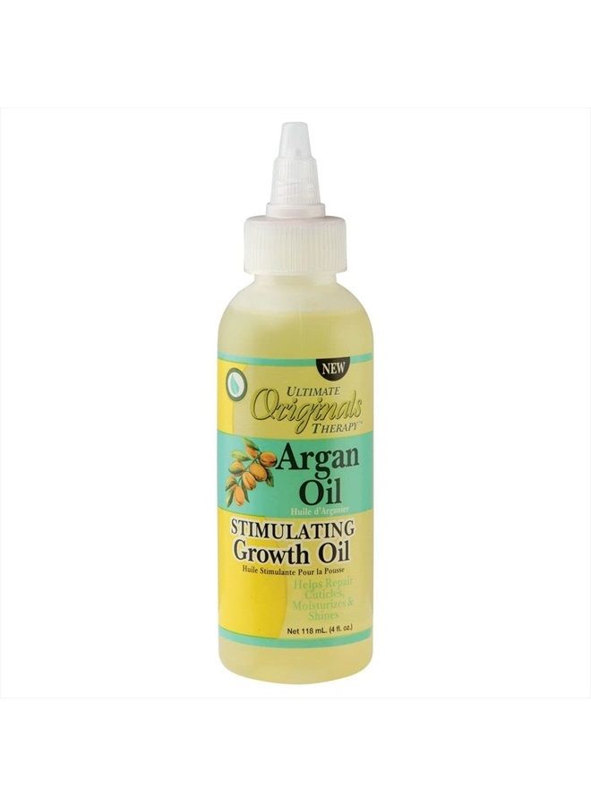 Therapy Argan Oil Stimulating Growth Oil, Penetrates & Rejuvenates Hair, Scalp, Nails and Skin, All Day Long Moisturizing & Conditioning, 4oz Bottle