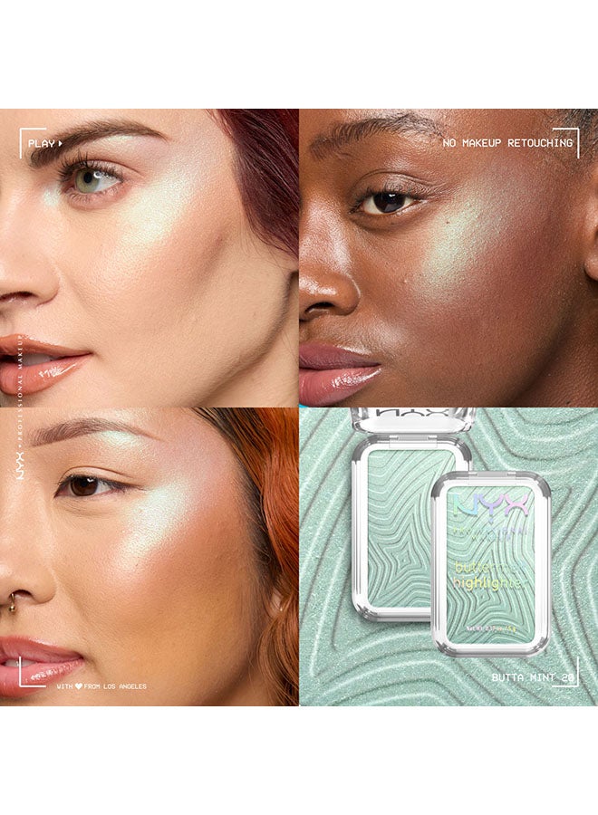Buttermelt Highlighter Powder Highlighter 12 HR Wear Fade And Transfer Resistant Butta Mint - image 8