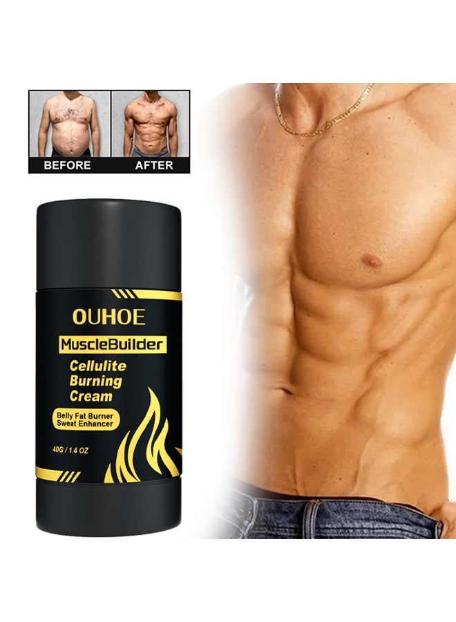 Muscle Builder- Hot Cream For Belly Fat Burner, Cellulite Cream For Thighs, Sweat Cream For Women Men Weight Loss, Cellulite Cream For Thighs Belly Firming Legs Slimming Cream 40g