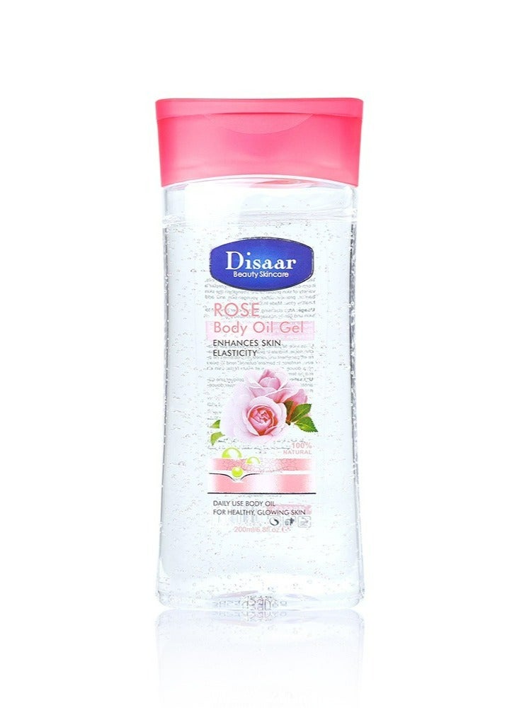 Rose Body Oil Gel Enhances Skin Elasticity 200 ML