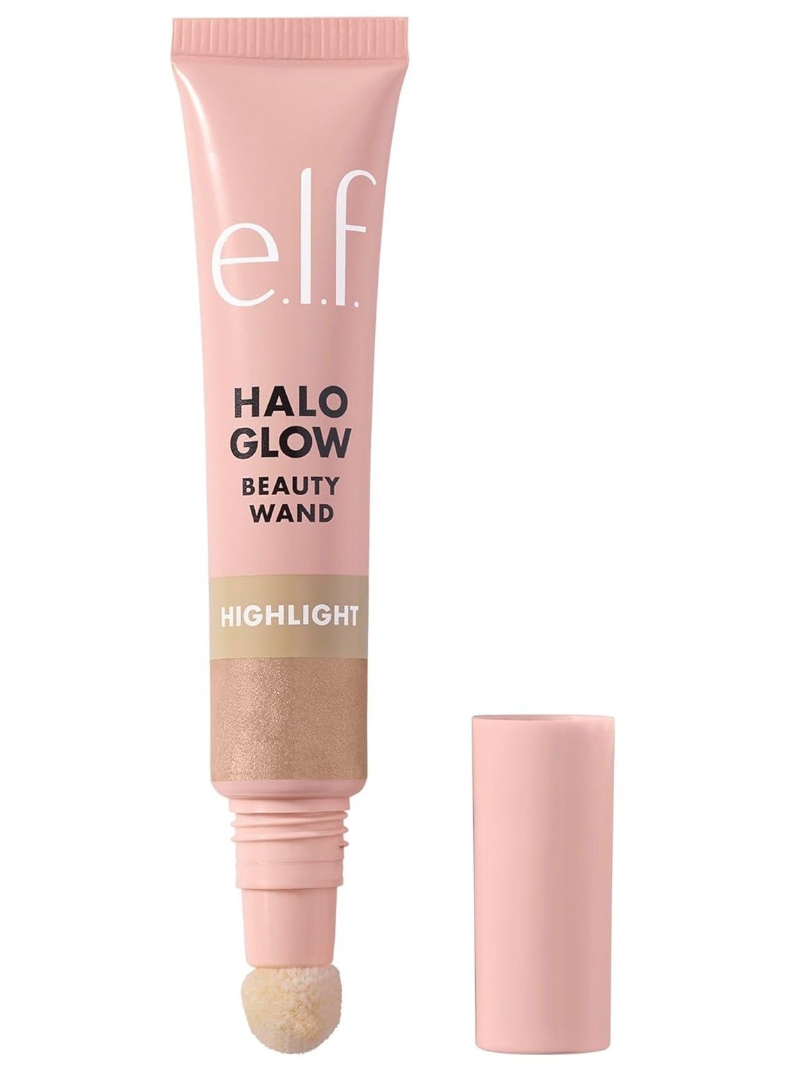 Halo Glow Highlight Beauty Wand Liquid Highlighter Wall for Luminous Radiant Skin, Buildable Formula Vegan  Cruelty Free Champagne Campaign 10 ml