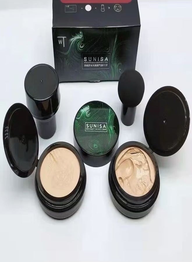 Sunisa Head Air Cushion CC Cream Foundation Long Lasting Coverage of Blemishes Even Skin Tone Suitable for All Skin Types