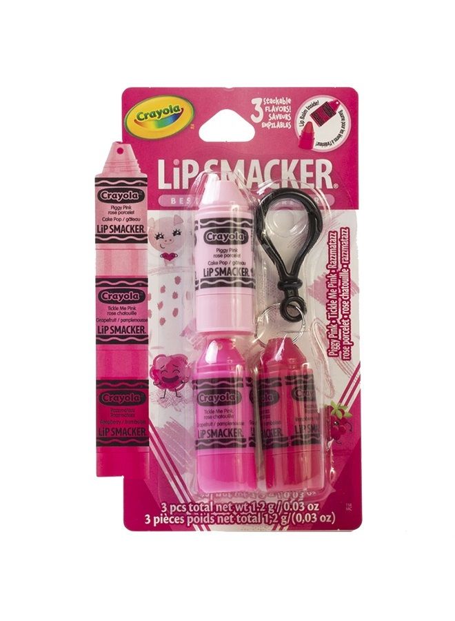 Crayola Crayon Stackable Flavored Clear Balm Pink, Pinks, 0.03 Ounce