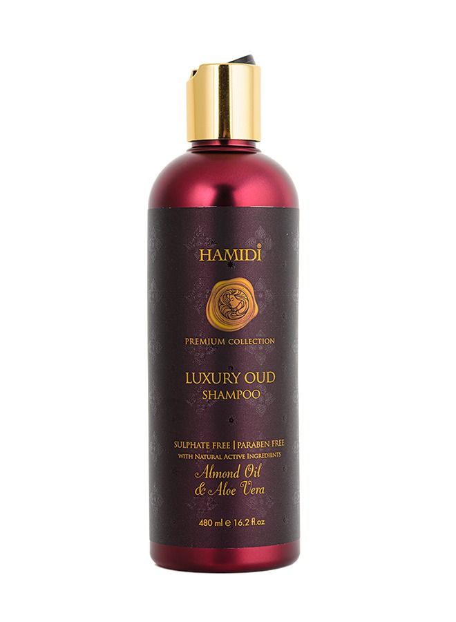 Luxury Oud Shampoo Non Alcoholic Almond Oil & Aloe Vera 480ml