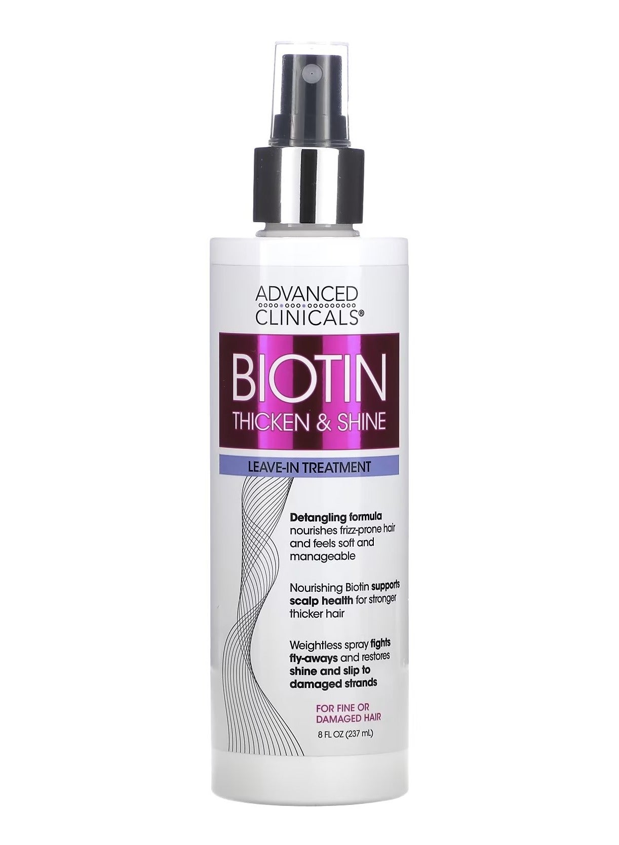 Advanced Clinicals Biotin Leave In Treatment 8 fl oz 237 ml