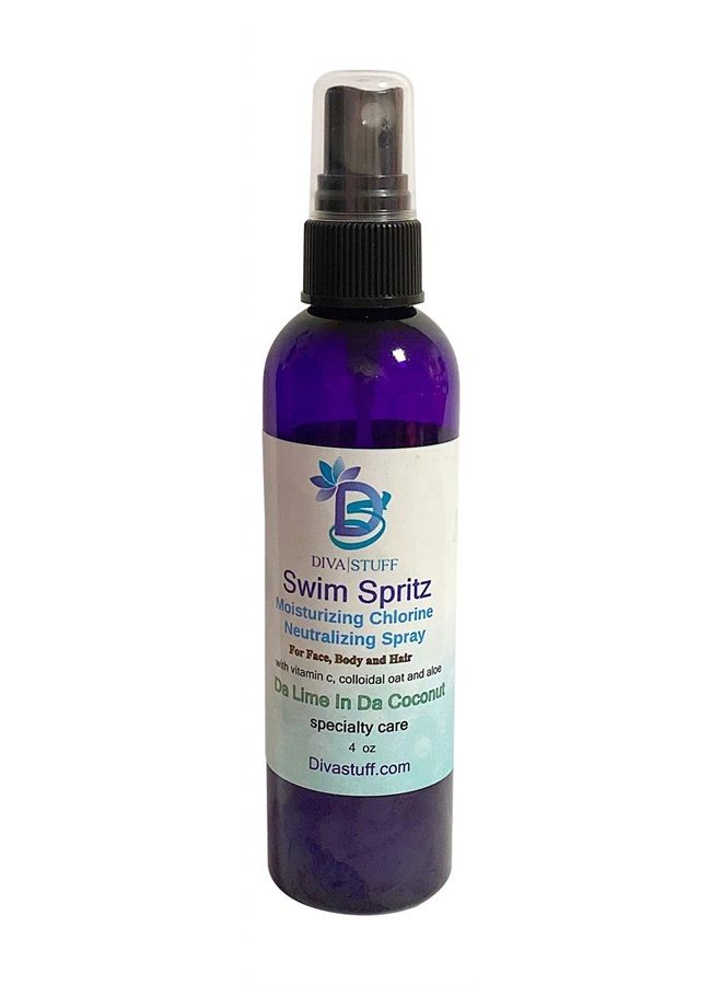 Swim Spritz, Chlorine Neutralizing, Deodorizing and Moisturizing Mist For Body, Face And Hair, 4oz, Da Lime In Da Coconut Scent