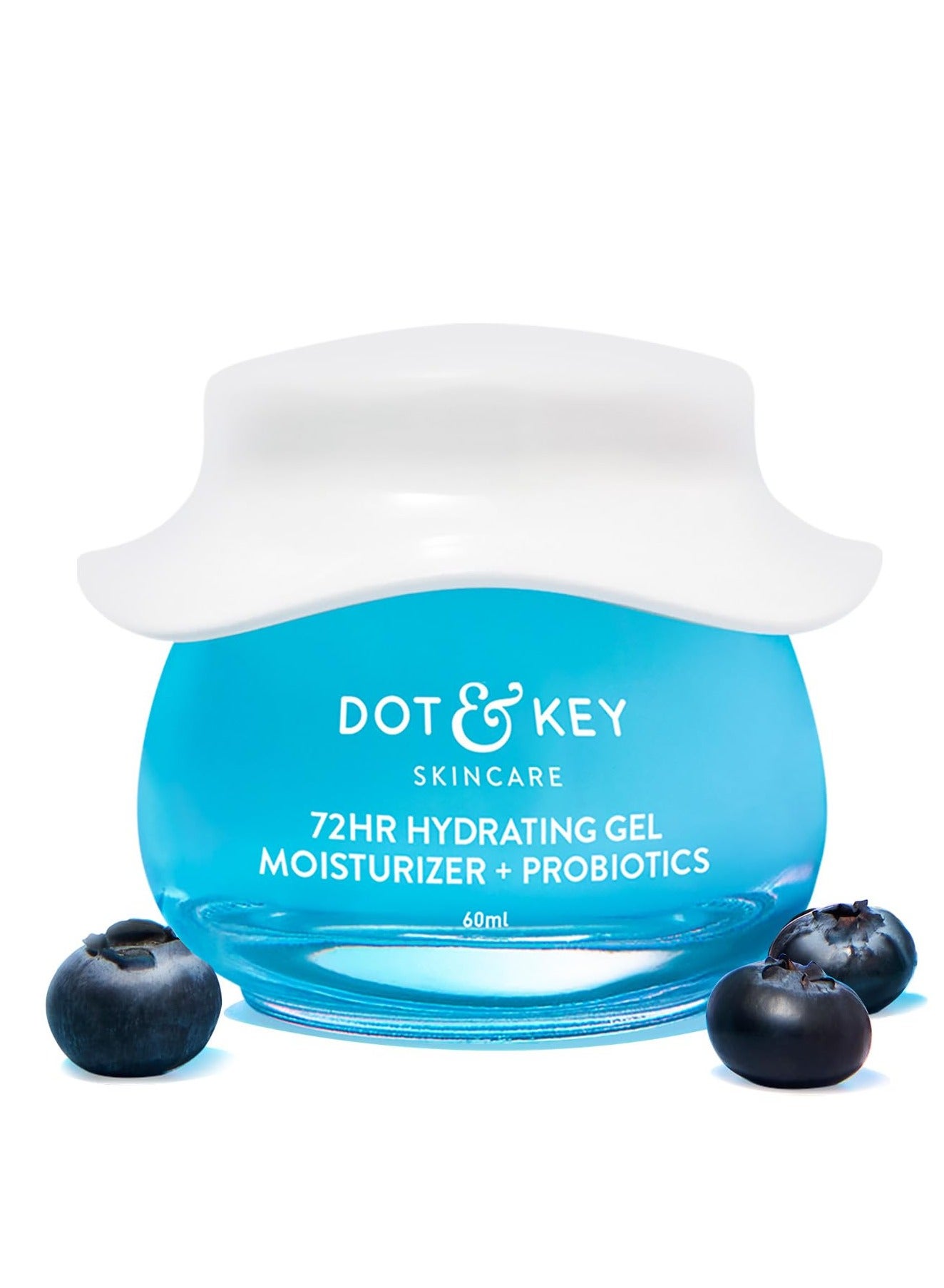 72 HR HYDRATING GEL + PROBIOTICS 60 ml, with Hyaluronic Acid, Kombucha & Rice Water, Oil-Free, Non Comedogenic, Lightweight gel moisturizer, for all skin types
