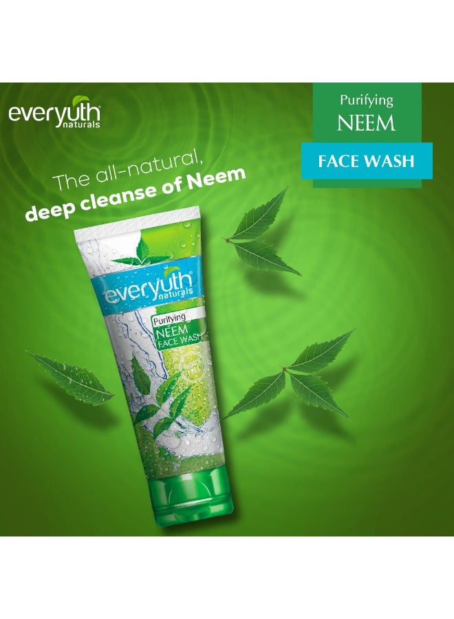 Everyuth Naturals Purifying Neem Face Wash|Antibacterial Neem & Tea Tree Oil|Hydrated, Clear & Healthy Skin|Paraben free|100% Soap Free|Oily, Dry, Normal, Combination & Sensitive Skin -150 g - image 2