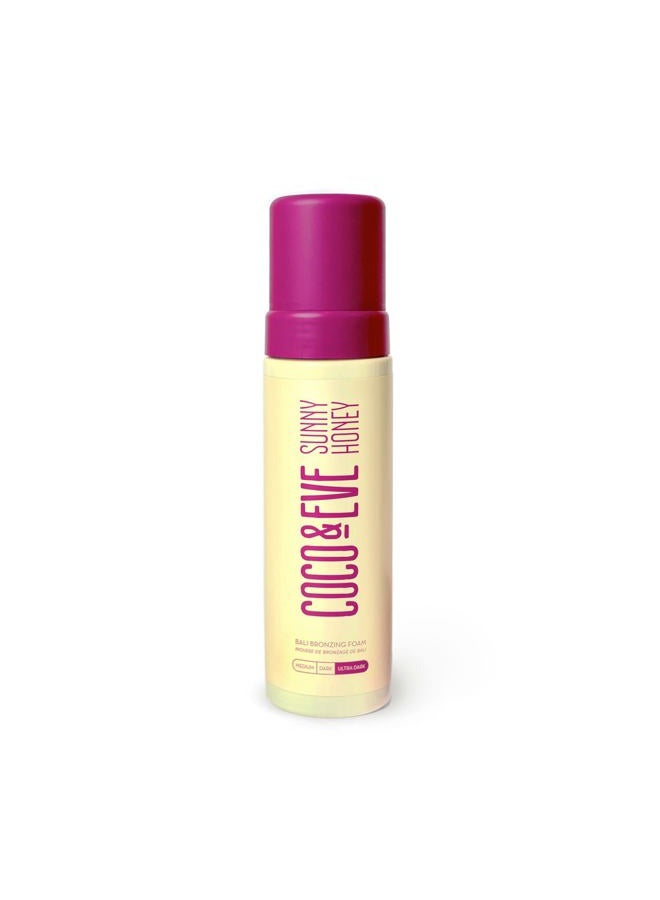 Sunny Honey Bali Bronzing Self Tanner Mousse - (Ultra Dark) All Natural Sunless Tanning Instant Lotion with Bronzer and Skin Moisturizer (6.7 fl oz)