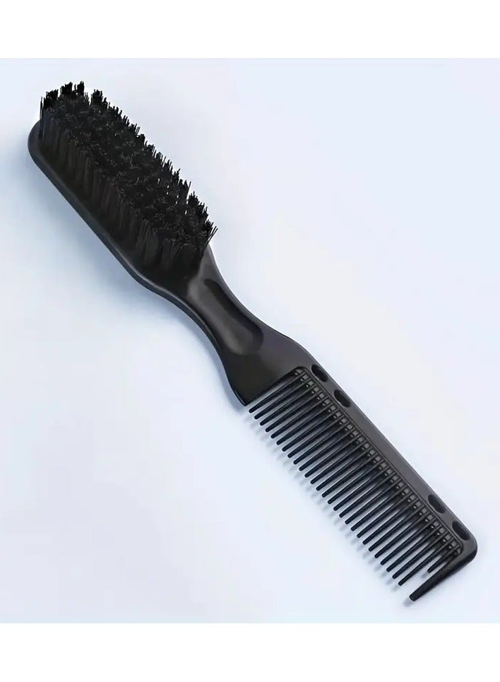 Men's Double Sided Hair Brush Nylon Beard Comb Hair Styling Comb For Barber Salon Home Use