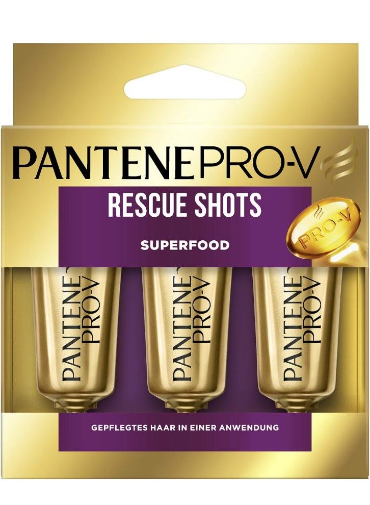 Pro-V Superfood Rescue Shots Intensive Care for Weak, Damaged Hair 3 x 15 ml