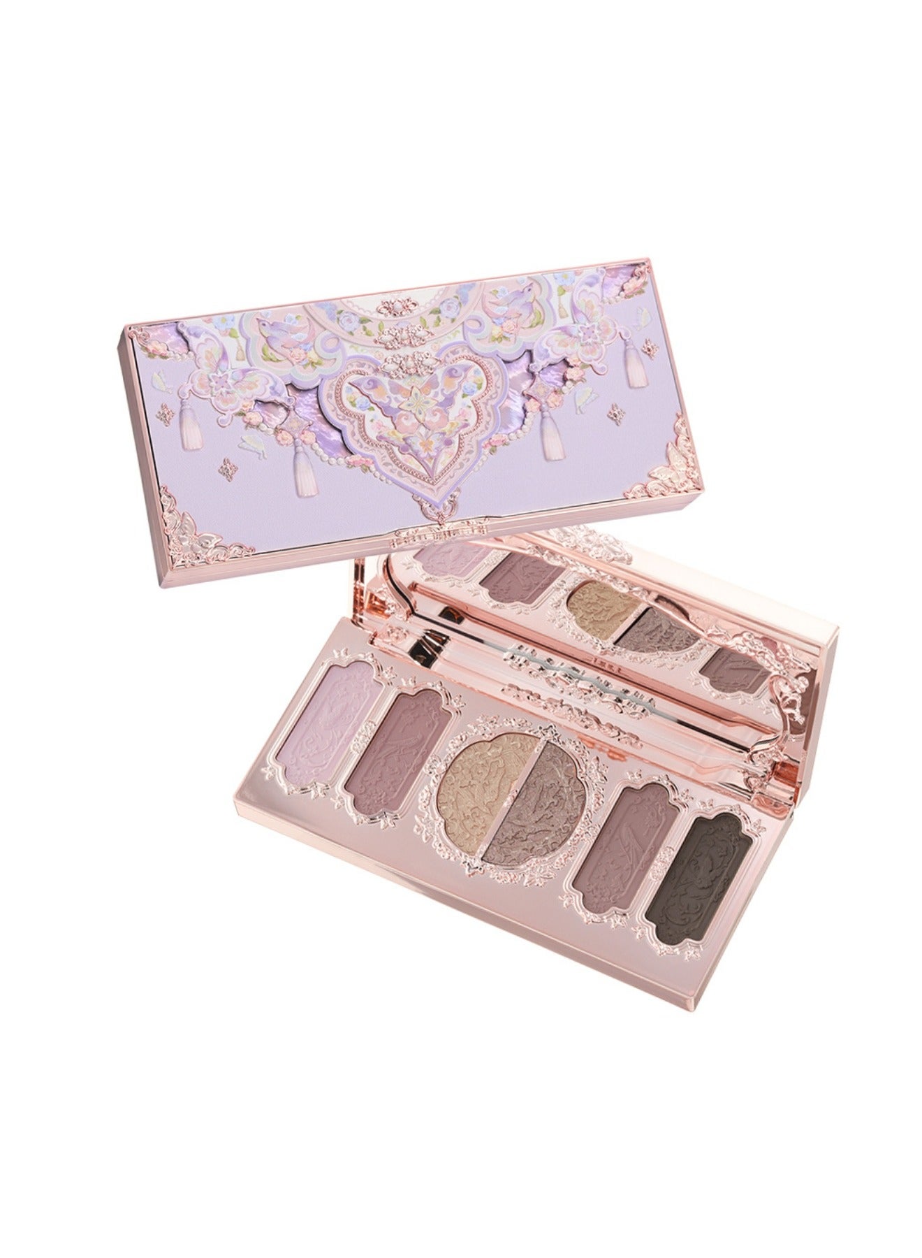 Butterfly Cloud Collar Embossed Six-Color Makeup Palette For Matte And Shimmer Finish - 03 Incense Purple Haze