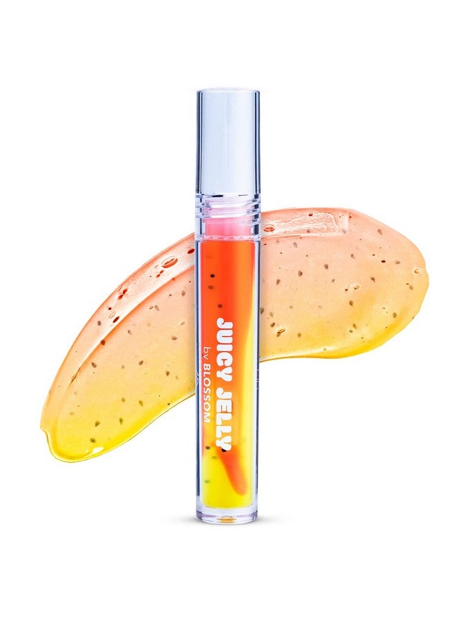 Juicy Jelly Moisturizing Lip Care Fruit Flavored Nourishing Lip Oil With Doe Foot Wand Applicator 0.09 Fl Oz Papaya