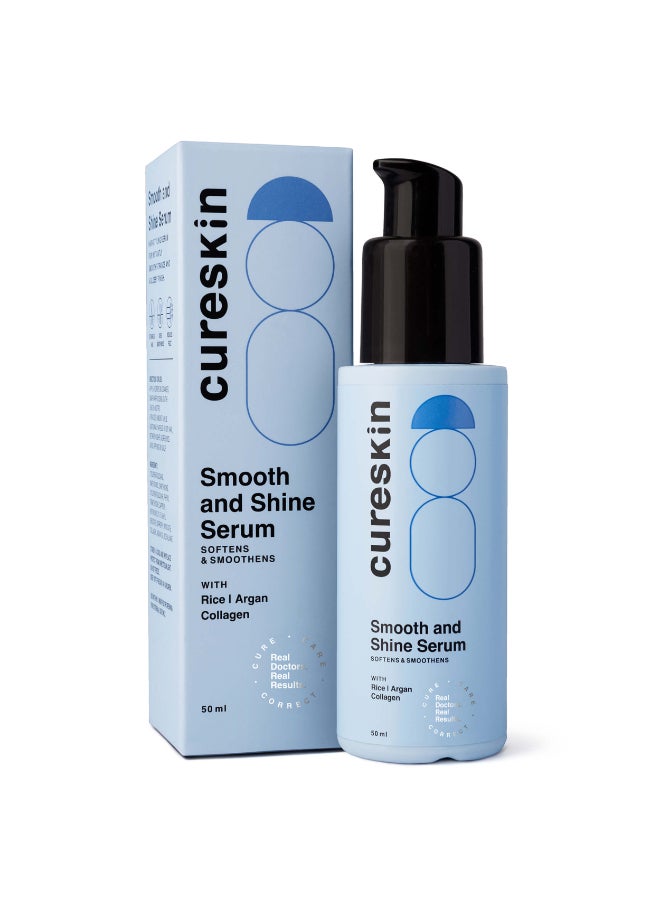 Cureskin Smooth and Shine Hair Serum for Dry Frizzy Hair Women and Men | Helps Reducing Hair Breakage, Frizz and Detangels for Strong, Protected and Shiny Hair
