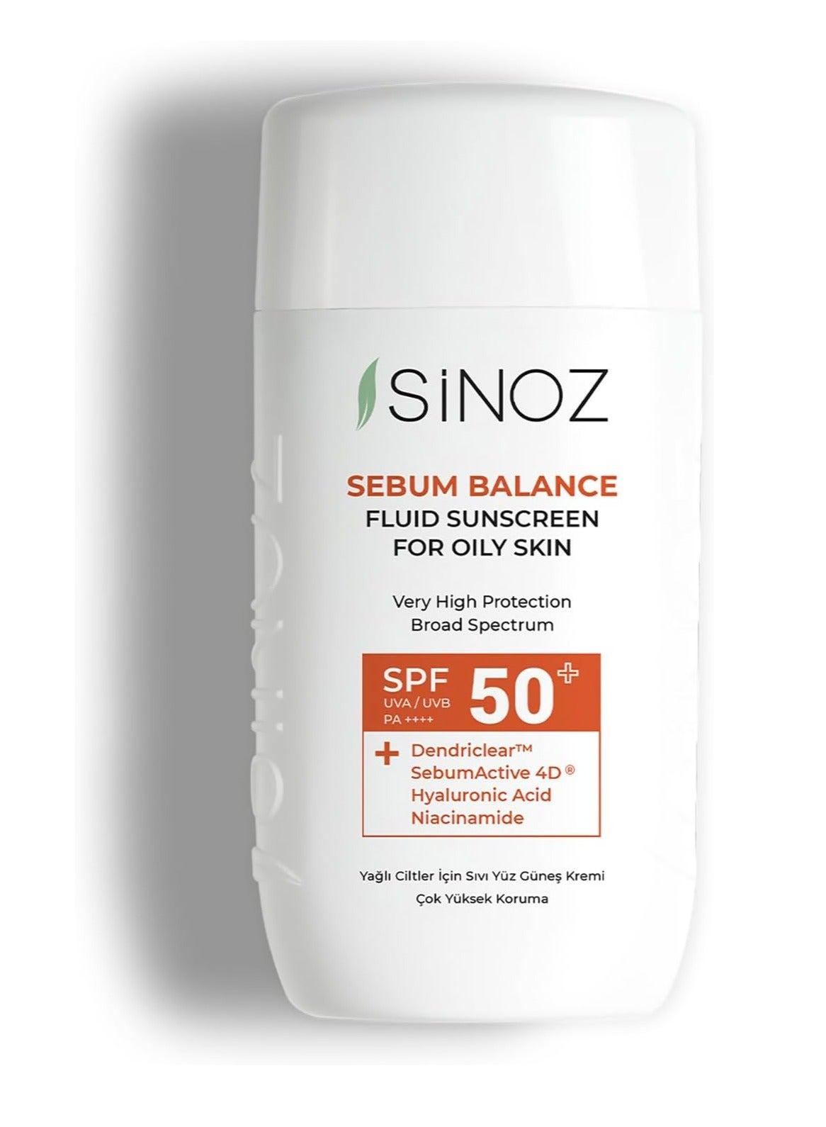 Sinoz Sebum Balance Fluid Sunscreen SPF 50+ / PA++++ for Oily and Acne-Prone Skin 50ml