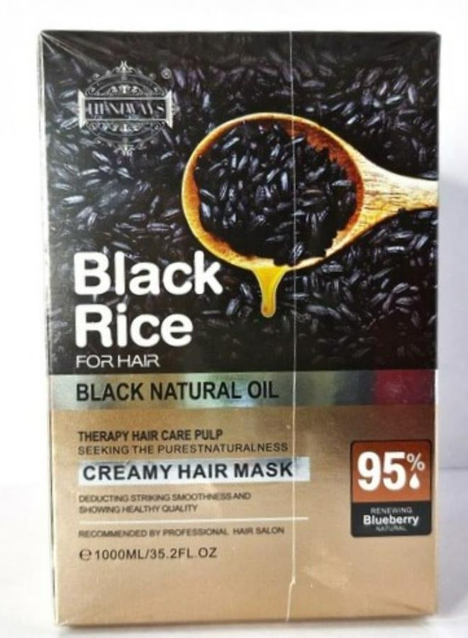 Black Rice For Hair Black Natural Oil Hair Mask 1000 ML