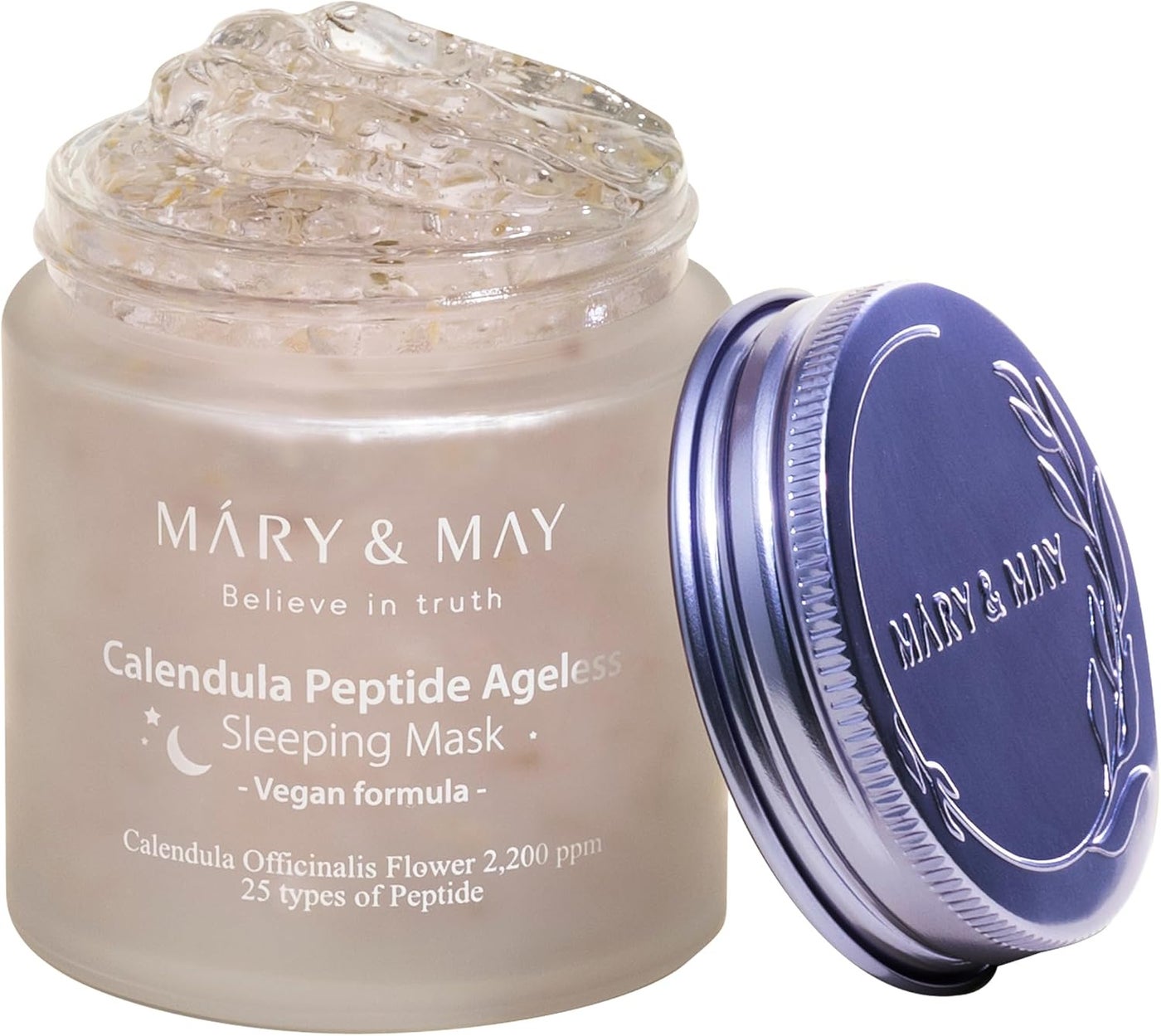 Vegan Calendula Peptide Ageless Sleeping Mask - Overnight Hydration Face Gel Mask