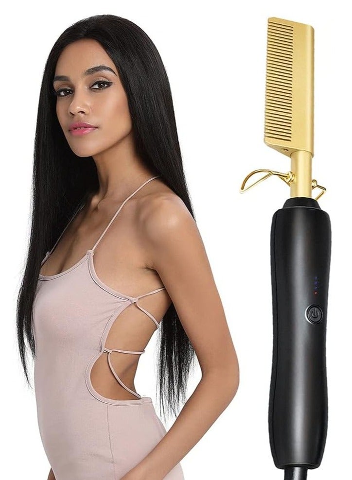 Hair Straightener Flat Irons Straightening Brush Hot Heating Comb Hair Straight Styler Corrugation Curling Iron Hair Curler Comb