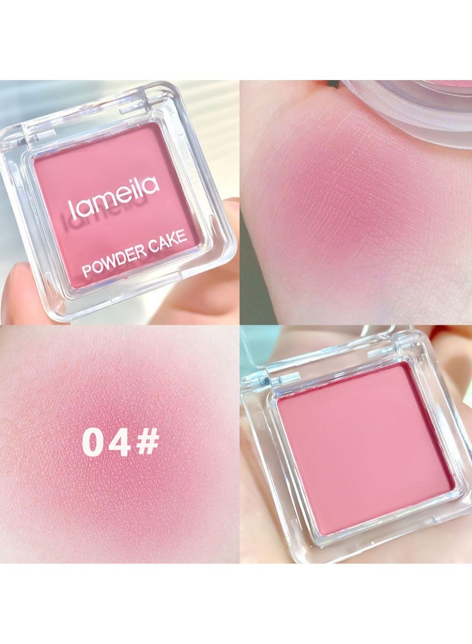 Lightweight Nude Blush Plate for Natural Daily Makeup - Monochrome Color for Beginners and Women COLOR 4