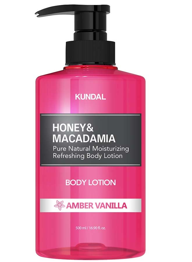 Kundal Honey & Macadamia Pure Natural Moisturizing Refreshing Body Lotion Amber Vanilla 500ml