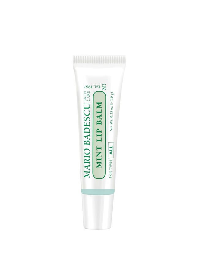 Moisturizing Mint Lip Balm for Dry Cracked Lips, Infused with Coconut Oil and Shea Butter, Ultra-Nourishing Care for Soft, Smooth, and Supple Feel, 0.35 Oz