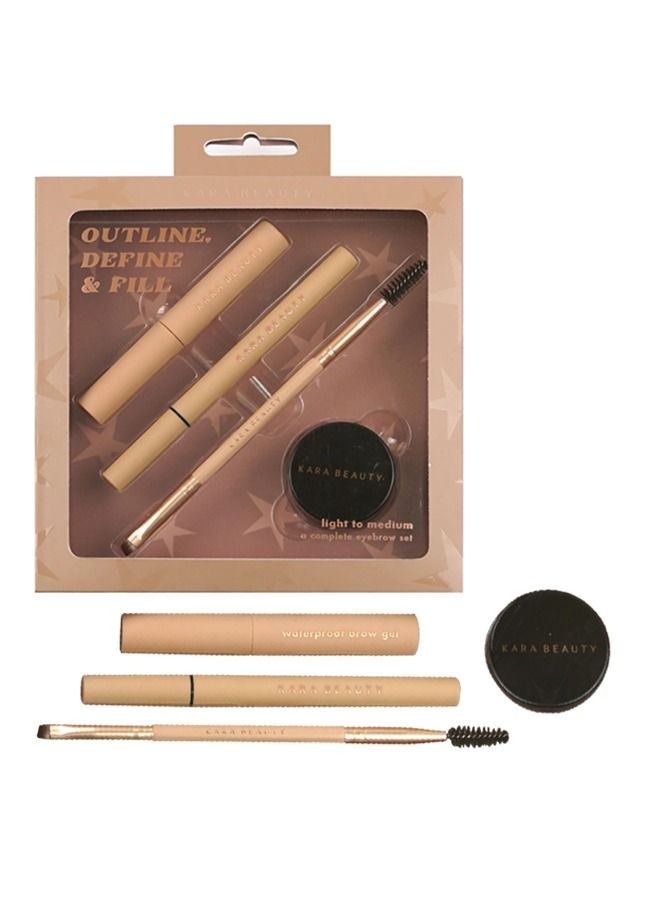 Outline define & Fill Eyebrow Set Light To Medium