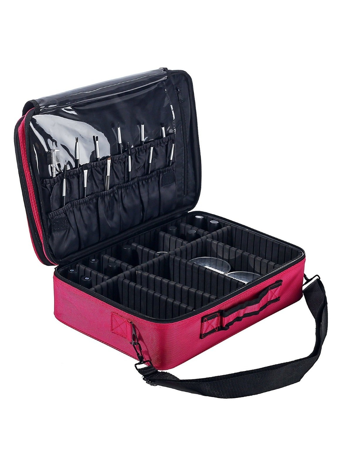 Large Capacity Portable Makeup Bag Multi-Layer Cosmetic Organizer for Makeup Artists and Daily Use