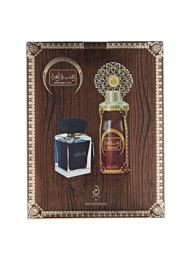Khashab And Oud Aswad EDP 100Ml With spray Set 200Ml - image 5