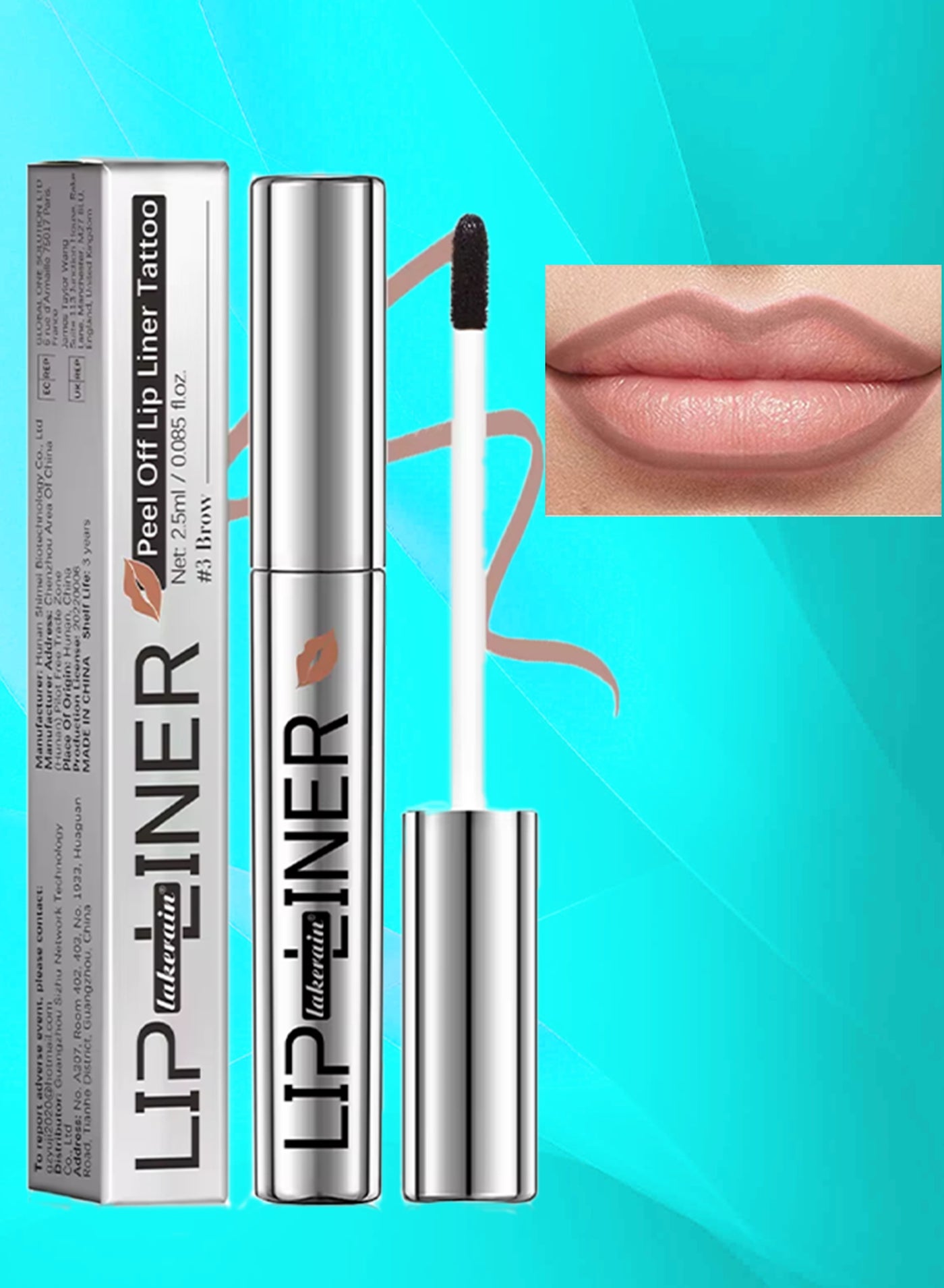 Peel Off Lip Liner Tattoo Peel Off Lip Stain Long Lasting Lip Stain Peel Off Infused with Hyaluronic Acid and Vitamin E Waterproof Long Lasting Highly Pigmented Matte Lip Tint Neutral Mauve 03