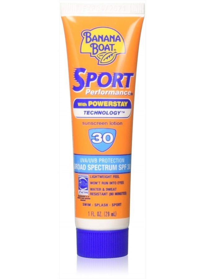 Sport Ultra SPF 30 Sunscreen Lotion, 1oz | Travel Size Sunscreen, Banana Boat Sunscreen SPF 30 Lotion, Oxybenzone Free Sunscreen, Sunblock Lotion Sunscreen, Mini Sunscreen SPF 30, 1oz