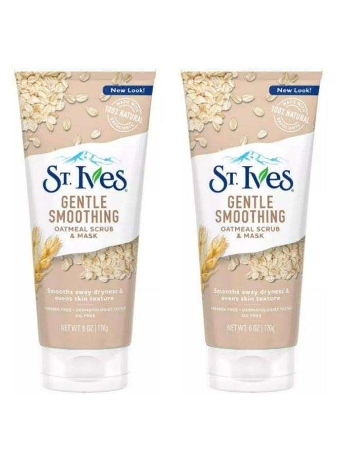 Nourished & Smooth Oatmeal Scrub + Mask 170g 2 Pcs