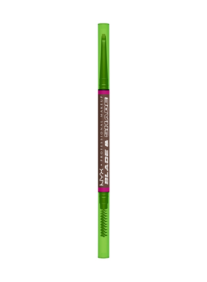 Blade And Shade Dual Edged Brow Pencil Up to 16HR wear Smooth-glide pigment Brunette