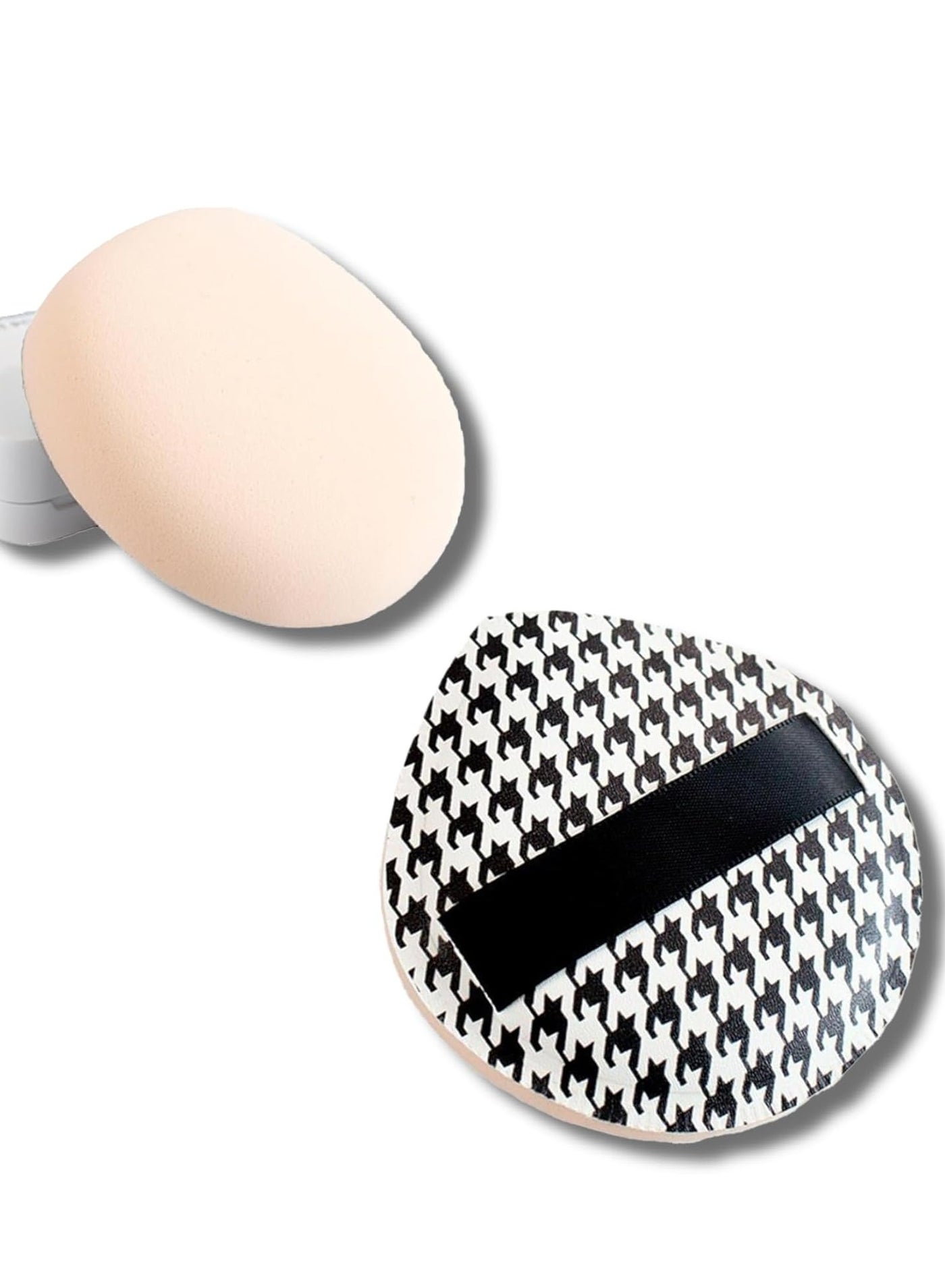 Beyond Basics Makeup Powder Puff Soft Cotton Makeup Puff Reusable Face Powder Sponges with Strap for Loose Powder Make Up Sponge for Face Foundation - Cream - Liquid - Concealer and Powder