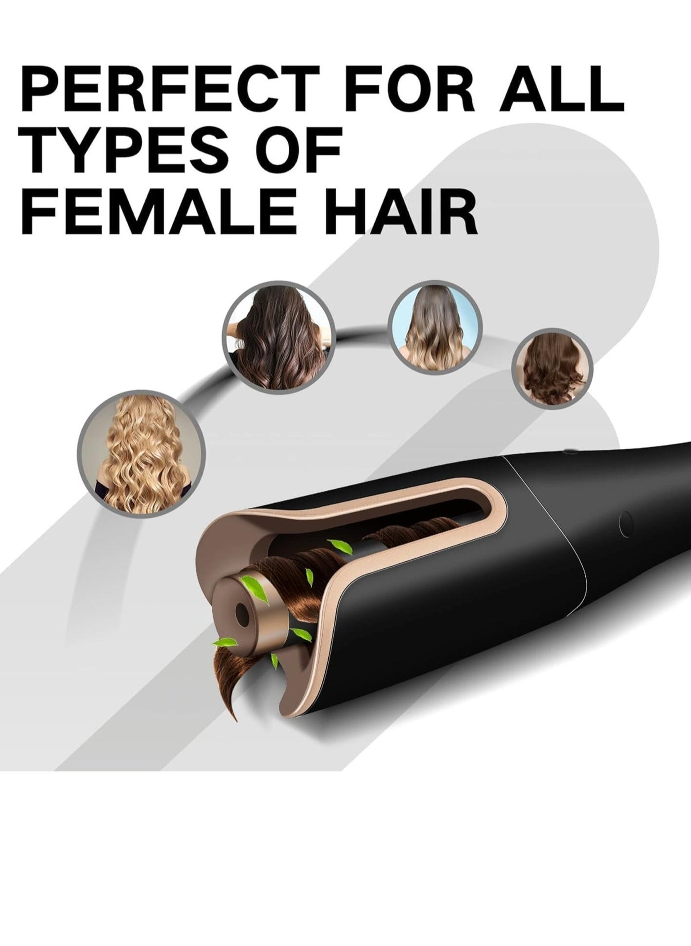 Automatic Ceramic Hair Curler for Curly Hair – 360° Rotation, Multi-Speed Settings, Ceramic Technology for Smooth & Long-Lasting Curls – Professional Curling Iron (DX1354)