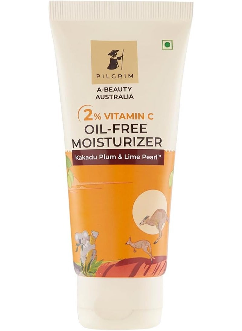 Pilgrim Australian 2% Vitamin C Oil free Moisturizer for oily & acne prone skin with Kakadu Plum & Lime Pearl™ | Vitamin C Moisturizer for Face | Moisturiser for dry skin | Women & Men | 50 gm