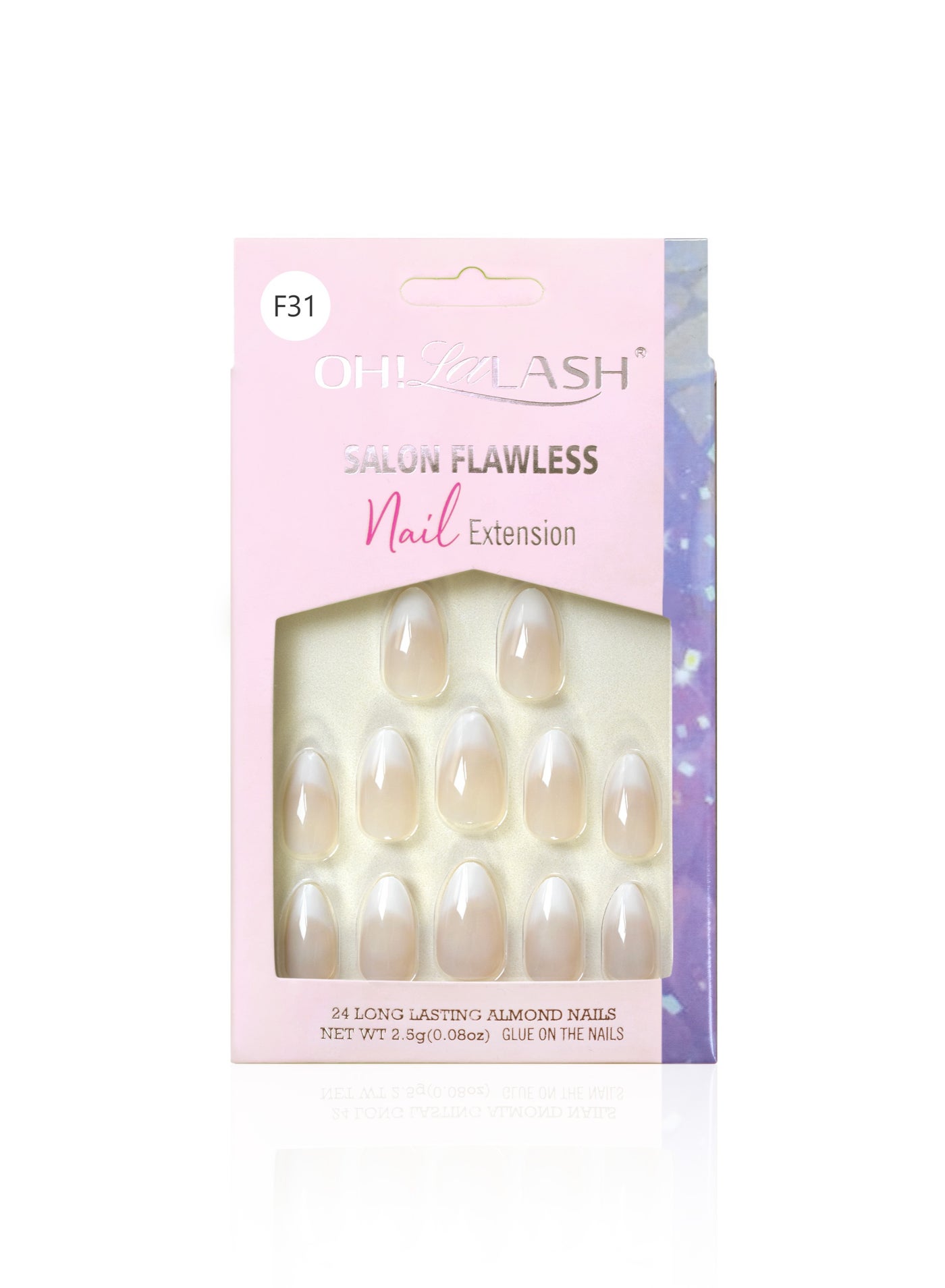 24 pcs Nude French Nail Patches