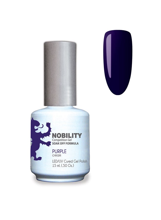 Gel Nail Polish 15 ml, Long Lasting, Chip Resistant, Requires Drying Under UV Led Lamp Purple Nbgp37