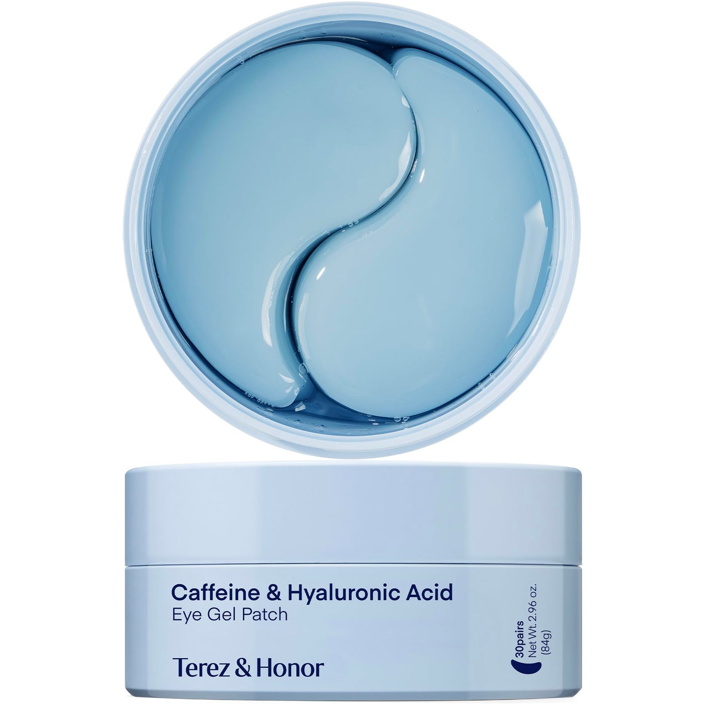 TEREZ & HONOR Under Eye Patches for Dark Circles - 60 Korean Hydrogel Masks for Puffiness, Bags with Caffeine, Hyaluronic Acid, Niacinamide - Undereye Brightening, Hydrating, Anti-Wrinkle & Cooling