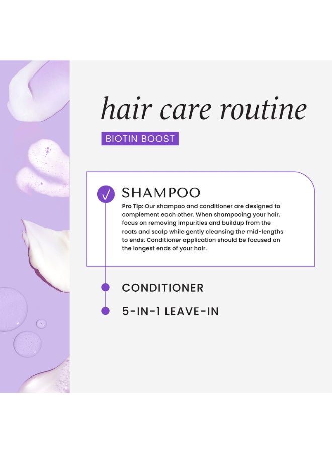 Biotin Boost Thickening Shampoo for Fine, Flat Hair - Volumizes, Strengthens & Fortifies with Collagen & Coffee (1 L) - image 8
