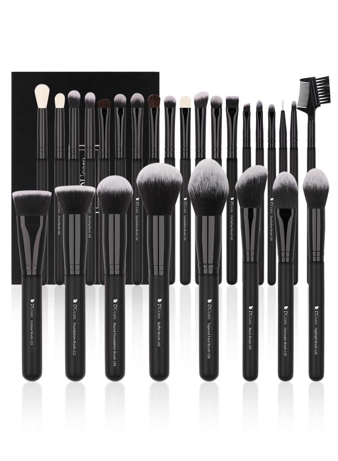 Unleash Your Inner Artist with DUcare Professional 27 Pcs Makeup Brushes Set - Perfect for All Skin Types and Makeup Levels