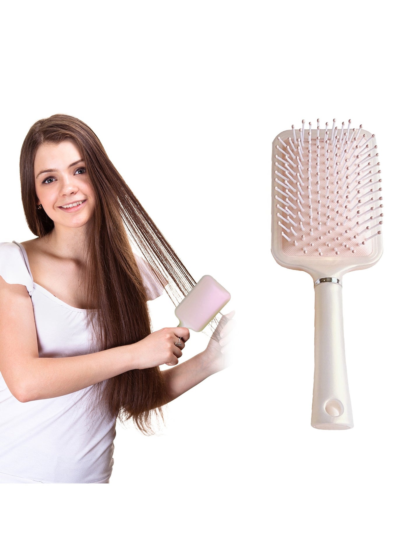 Adando Air Cushion Comb Curl Defining Brush Massage Comb Detangler Hair Antistatic Resin Home Salon Combs Hairdressing Tool for Women/Men/Home/Barbershop/Shaping/Defining(Pearlescent pigment)