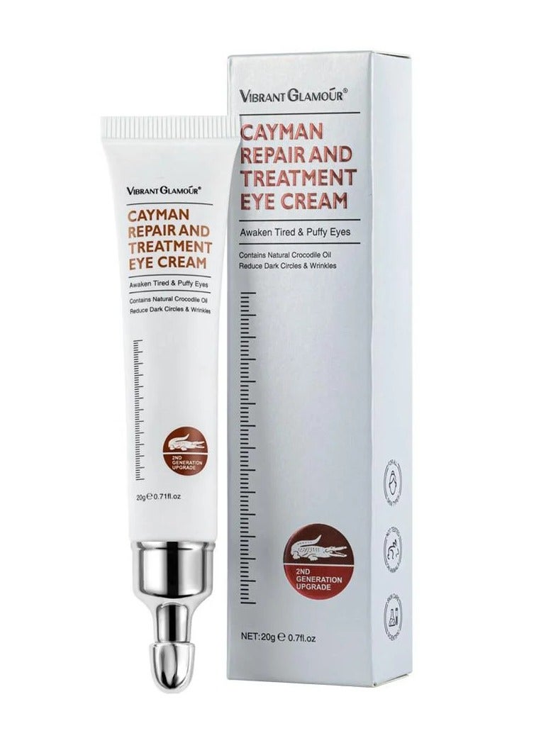 Cayman Eye Cream Eye Repair and Treatment Silk Protein Anti-Wrinkle and Firming Paste for Eye Skin Reduce Appearance of Fine Lines Anti-Aging Dark Circles & Puffiness Eyecare Cream 20g